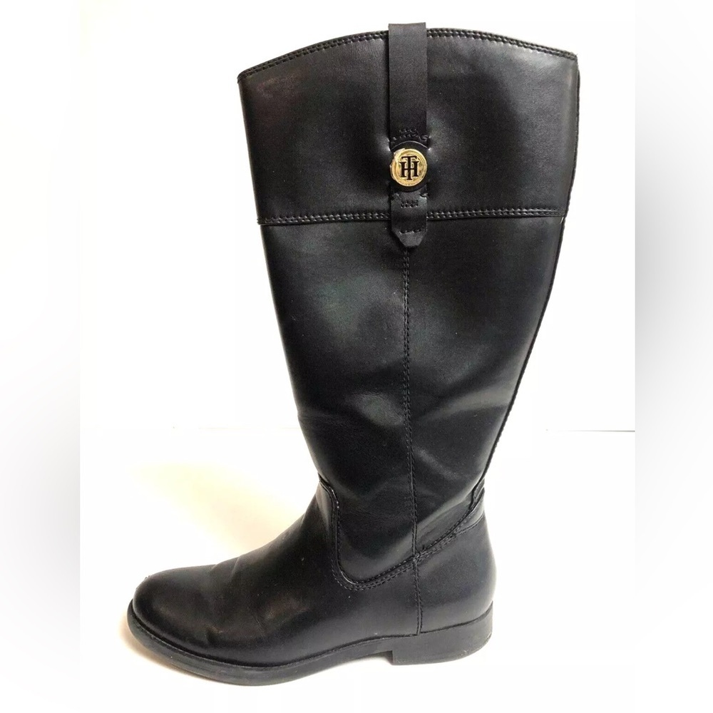 Tommy Hilfiger Women’s Shano, Black Riding Boots Black, Size 9.5 M.
